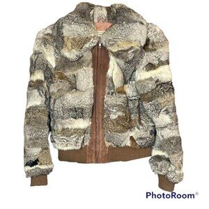 Vintage Crown Colony Furriers Woman’s Genuine China Rabbit Fur Coat Size Small